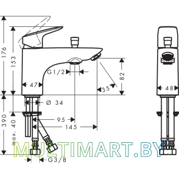 Смеситель Hansgrohe Logis 71312000 картинка 2